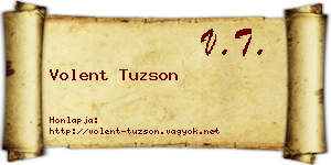 Volent Tuzson névjegykártya